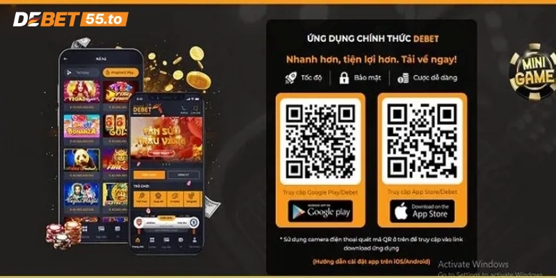 Tải app DEBET về điện thoại Android